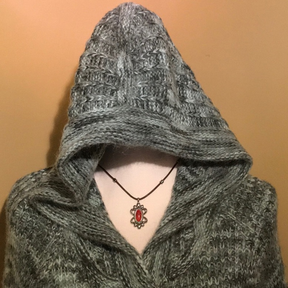 BEYOND DEFINITION Long Hooded Cardigan Sweater